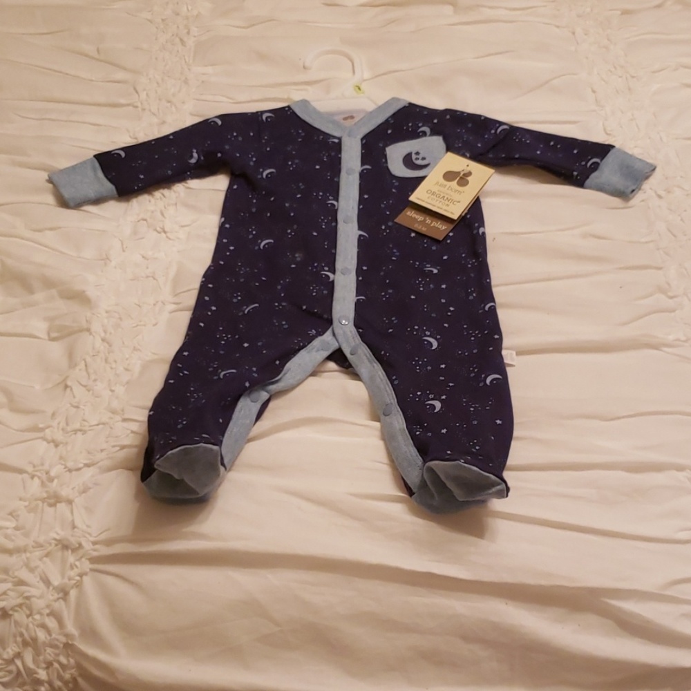 Just Born Naturals, 0/3 Months Baby Boy Sleeper.